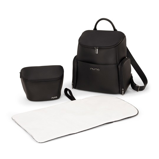 Nuna - Borsa zaino Essential Bag - con fasciatoio e organizer - Colore Nuna: Caviar