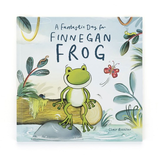 Jellycat - Libro in inglese - Un giorno fantastico per Finnegan la rana