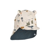 Liewood - Cappello da sole reversibile Gorm Sea Creature - Con lacci - Taglia: 3-6m