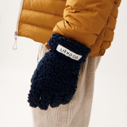 Liewood - Guanti Demi Pile - Navy - Taglia: 3-4 Anni