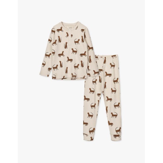 Liewood - Pigiama Wilhelm Leopard/Sandy - Taglia: 110 CM