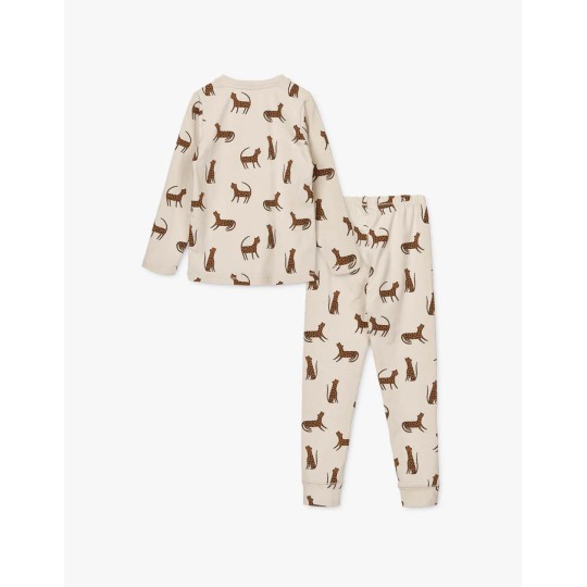 Liewood - Pigiama Wilhelm Leopard/Sandy - Taglia: 110 CM