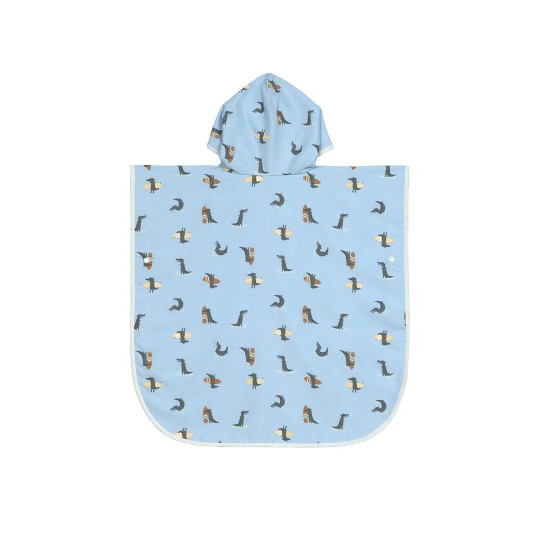 Lässig - Poncho e telo da spiaggia Reversibile - Colori Lässig: Crocodile Sky Blue