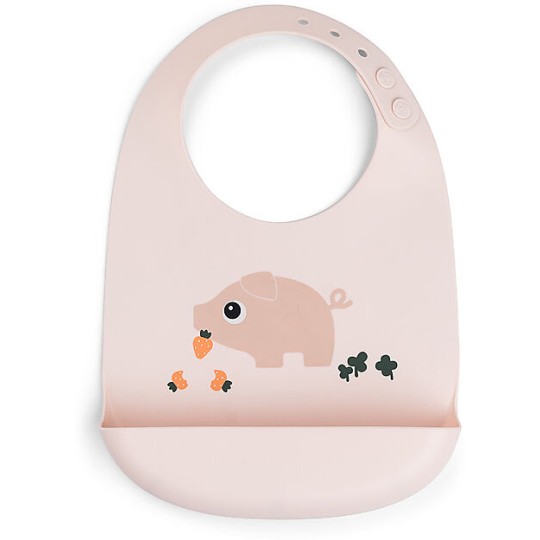 Done By Deer - Bavaglio in silicone con tasca - Tiny Farm - Versioni Done By Deer: Cipria