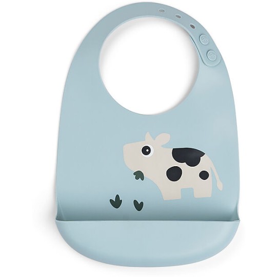 Done By Deer - Bavaglio in silicone con tasca - Tiny Farm - Versioni Done By Deer: Blu