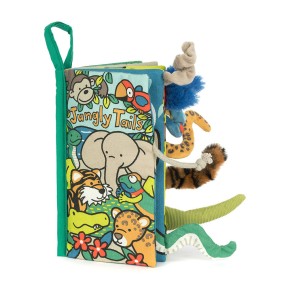 Jellycat - Libro morbido per neonati Jungly tails Book