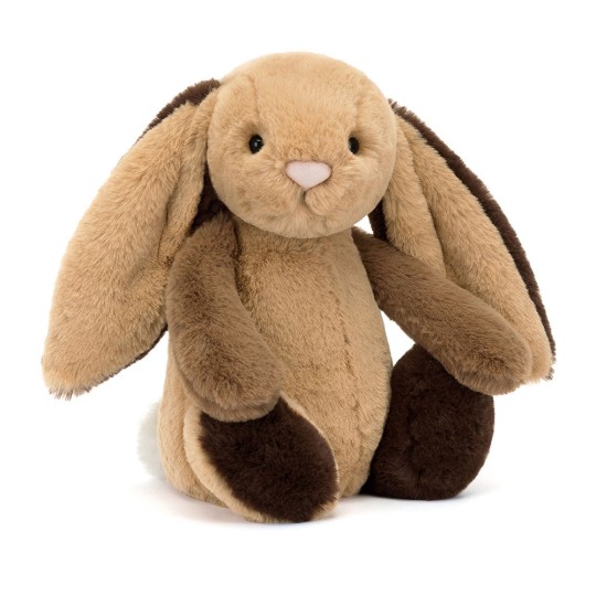 Jellycat - Peluche morbido Coniglio Patchwork Marrone