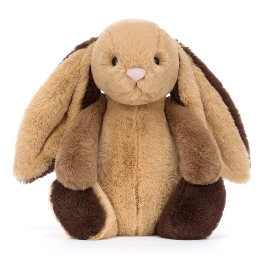 Jellycat - Peluche morbido Coniglio Patchwork Marrone