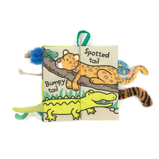 Jellycat - Libro morbido per neonati Jungly tails Book