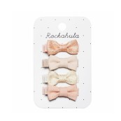 Rockahula Kids - Fermagli per capelli con fiocco in lino