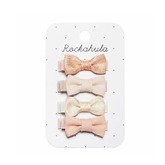 Rockahula Kids - Fermagli per capelli con fiocco in lino