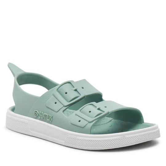 Boatilus - Ciabatte da spiaggia in gomma Irky Veg - Colore Boatilus: Pastel Green White, Taglia Boatilus: 26/27