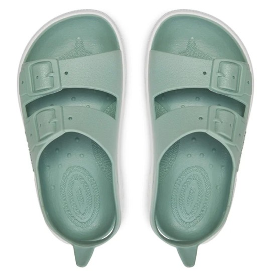 Boatilus - Ciabatte da spiaggia in gomma Irky Veg - Colore Boatilus: Pastel Green White, Taglia Boatilus: 26/27