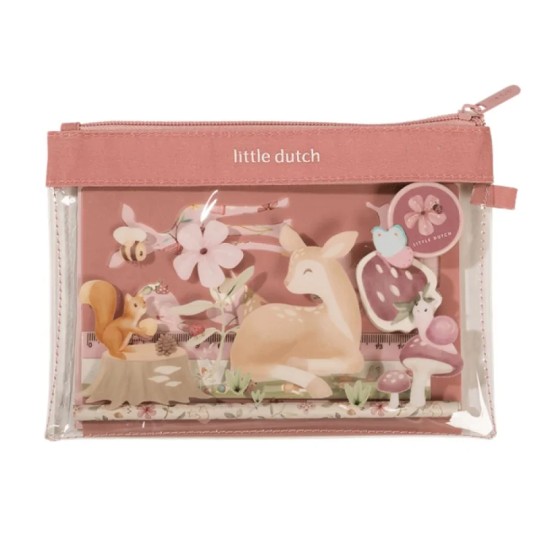 Little Dutch - Set di cancelleria con astuccio - Colori Little Dutch: Fairy Garden