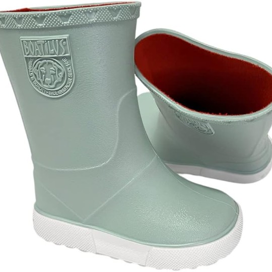 Boatilus - Stivale alto in gomma - Flessibili e resistenti - Colore Boatilus: Pastel Green White, Taglia Boatilus: 20