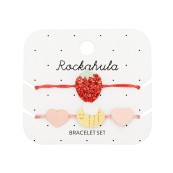 Rockahula Kids - Braccialetti regolabili Fragola e Ape - Set da 2 pezzi