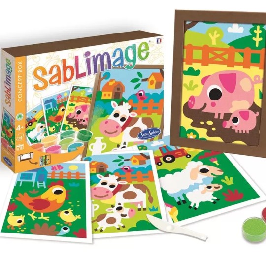 Sentosphere - Set creativo con sabbia colorata - Varianti Sentosphere: Animaux De La Ferme