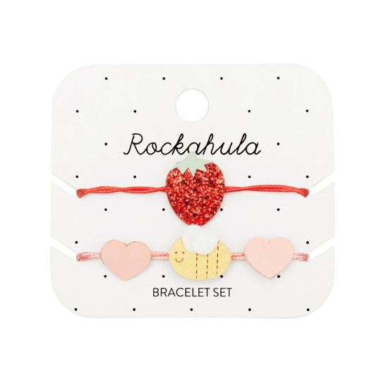 Rockahula Kids - Braccialetti regolabili Fragola e Ape - Set da 2 pezzi
