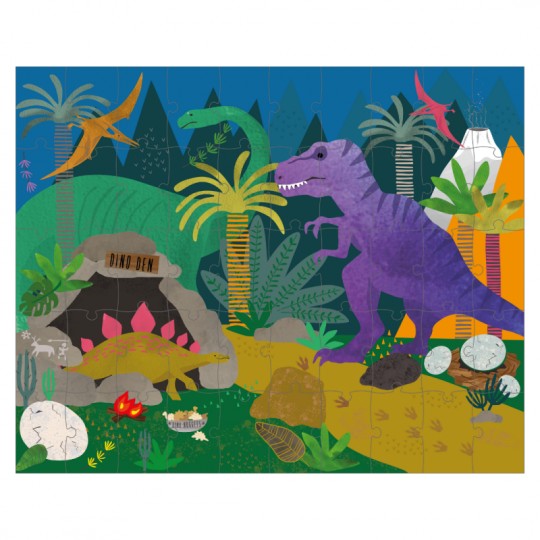Floss & Rock - Puzzle magico 50 pezzi - Floss & Rock: Dino