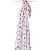 Lulujo - Copertina Swaddle 120 x 120 cm - 100% mussola di cotone - Varianti Lulujo: Farfalle