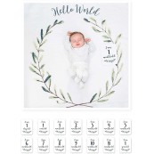 Lulujo - Kit Primo Anno - Copertina Swaddle in Mussola di Cotone - Varianti Lulujo: Hello World