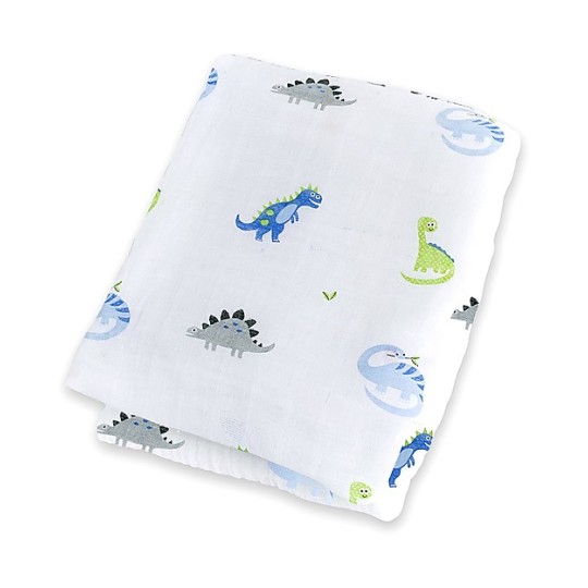 Lulujo - Mussola Swaddle 120x120cm - 100% Mussola di cotone - Varianti Lulujo: Dinosauro