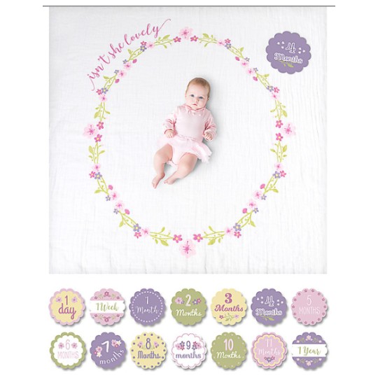 Lulujo - Kit Primo Anno - Copertina Swaddle in Mussola di Cotone - Varianti Lulujo: Isn't She Lovely