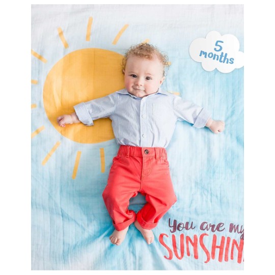 Lulujo - Kit Primo Anno - Copertina Swaddle in Mussola di Cotone - Varianti Lulujo: You are my Sunshine