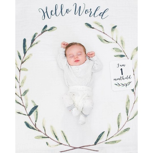 Lulujo - Kit Primo Anno - Copertina Swaddle in Mussola di Cotone - Varianti Lulujo: Hello World