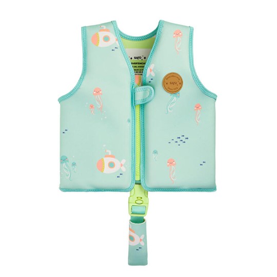 Saro - Gilet Salvagente in neoprene con cerniera - Taglia: M, Colori Saro: Jellyfish