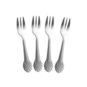 Rice - Forchetta da dolce - Set da 4 pezzi - Acciaio inossidabile