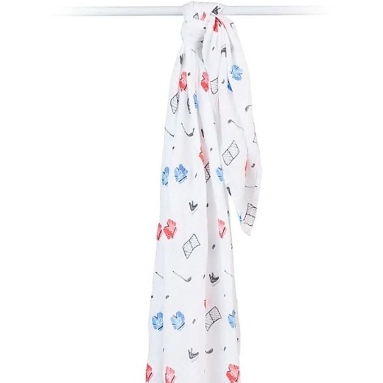 Lulujo - Copertina swaddle 120x120cm - Mussola di cotone e viscosa di bambù - Varianti Lulujo: Hockey