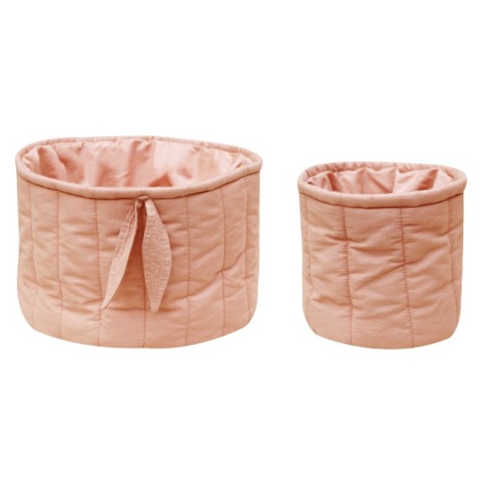 Lorena Canals - Set cestini trapuntati 100% Cotone organico - Bamboo Collection - 2 pezzi - Diamentro 20x30cm e 15x15cm - Versioni Lorena Canals: Verde Oliva