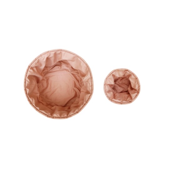 Lorena Canals - Set cestini trapuntati 100% Cotone organico - Bamboo Collection - 2 pezzi - Diamentro 20x30cm e 15x15cm - Versioni Lorena Canals: Vintage Nude