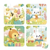 Janod - Set di 4 puzzle Pure