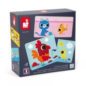 Janod - Puzzle cuccioli e genitori di animali