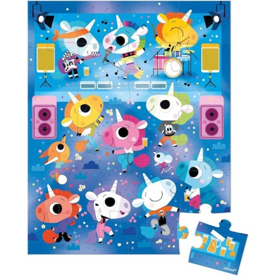 Janod - Puzzle Concerto Rock Unicorni