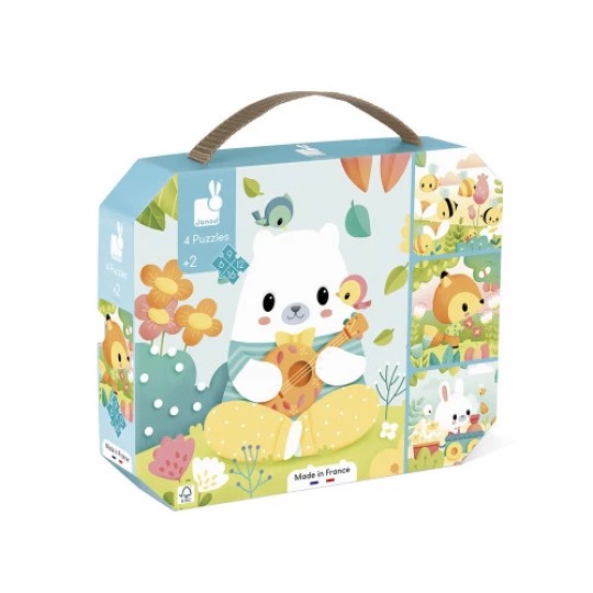 Janod - Set di 4 puzzle Pure