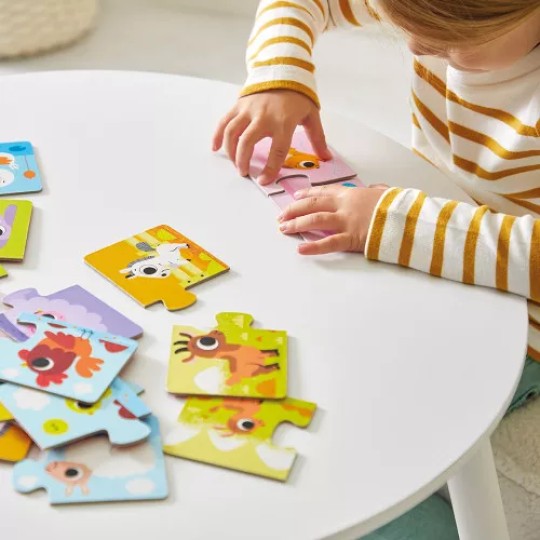 Janod - Puzzle cuccioli e genitori di animali