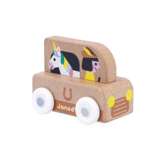 Janod - Macchinine in legno - Cross Roads - Versioni Janod: Furgone degli Unicorni