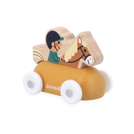 Janod - Macchinine in legno - Cross Roads - Versioni Janod: Cavallo e cavallerizzo