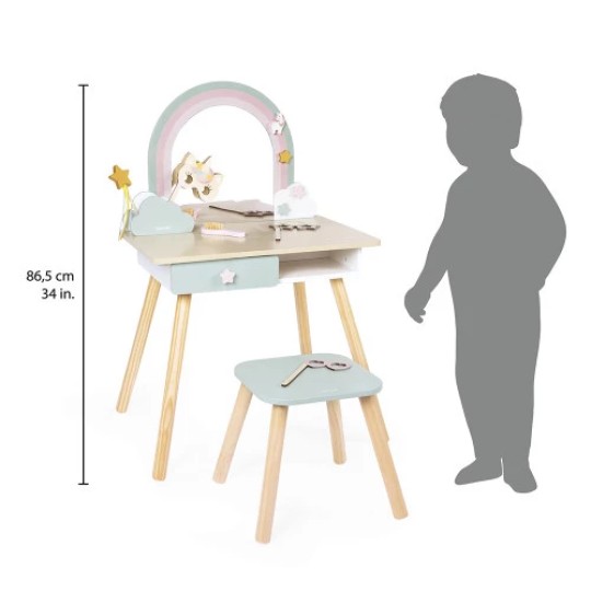 Janod - Tavolino da trucco con sedia