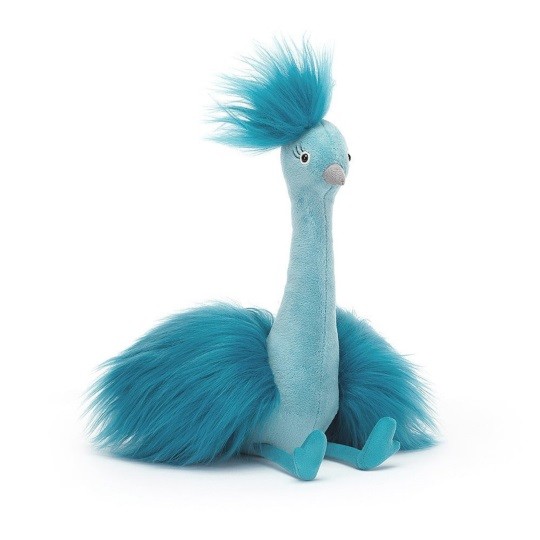 Jellycat - Peluche morbido Fou Fou Pavone