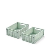 Liewood - Scatola portaoggetti Weston S - 25x18x9,5 cm- 2pezzi - Colore Liewood: Light Peppermint