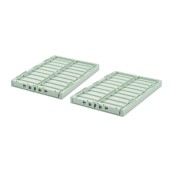 Liewood - Cassetta portaoggetti ripiegabile e impilabile M - 2 pezzi - H13 x L25 x L36 cm - Colore Liewood: Light Peppermint
