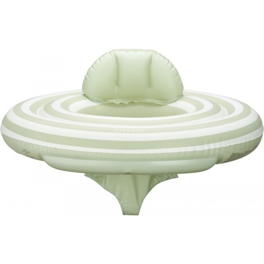 Liewood - Salvagente a ciambella - Da 1 a 3 anni - Colore Liewood: Stripe Dusty Mint / Creme de la Creme