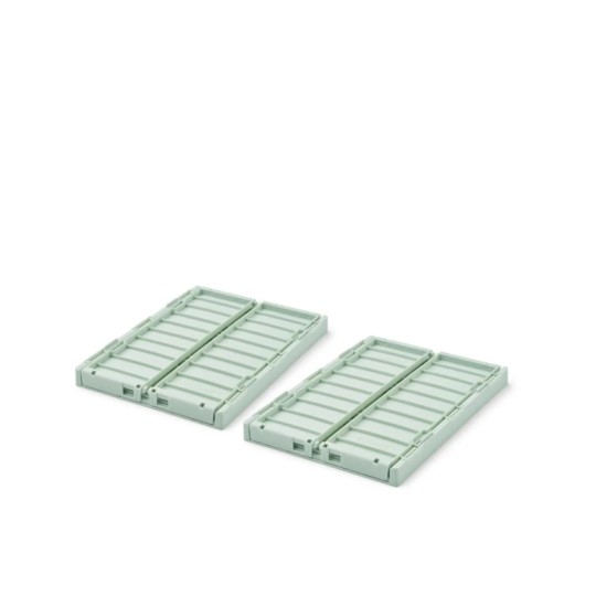 Liewood - Scatola portaoggetti Weston S - 25x18x9,5 cm- 2pezzi - Colore Liewood: Light Peppermint