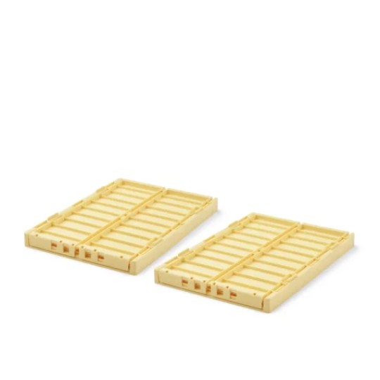 Liewood - Cassetta portaoggetti ripiegabile e impilabile M - 2 pezzi - H13 x L25 x L36 cm - Colore Liewood: Lemonade