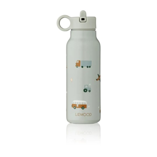 Liewood - Bottiglia termica Falk in acciaio - 350 ml - Colore Liewood: Vehicles / Dove Blue