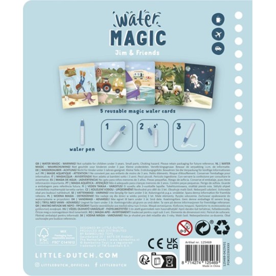 Little Dutch - Libro magico da colorare con acqua - Colori Little Dutch: Jim and Friends
